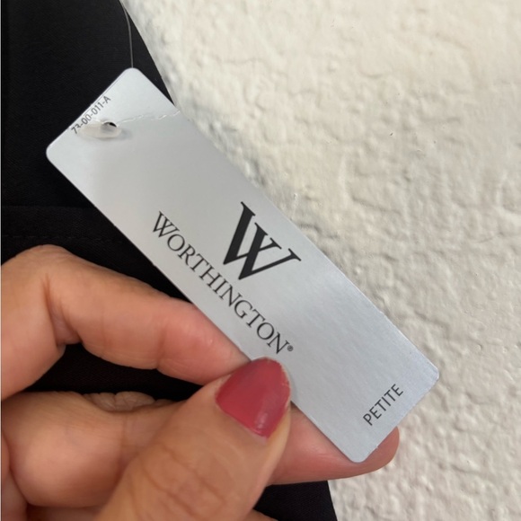 Worthington Modern Fit Black Wide Leg Trousers - Picture 4 of 11